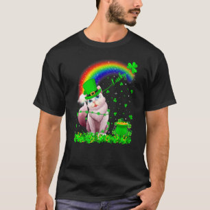 Irish Shamrock Rainbow Lucky Balinese Cat St Patri T-Shirt