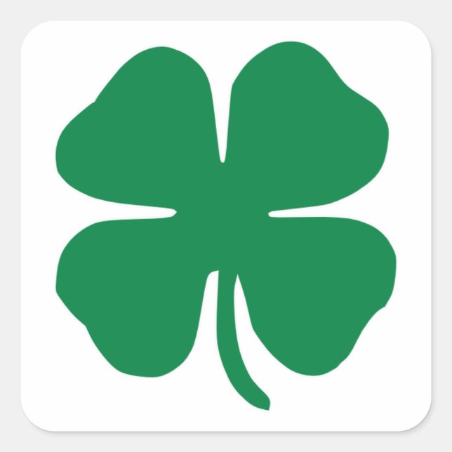 Irish Shamrock Square Sticker (Front)