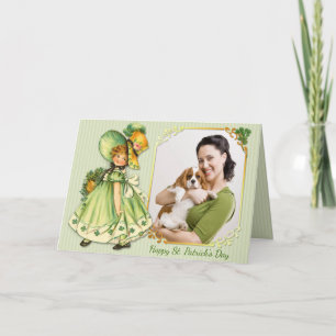 Irish Shamrock Stroll - Personalize Card