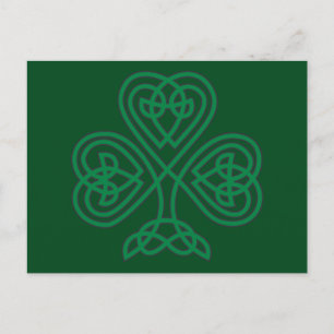 IRISH SHAMROCK SYMBOL POSTCARD
