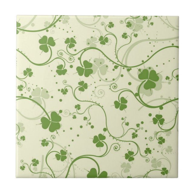 IRISH SHAMROCK SYMBOL TILE (Front)