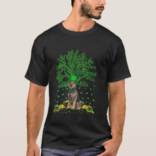 Irish Shamrock Tree Border Terrier Dog St Patrick T-Shirt