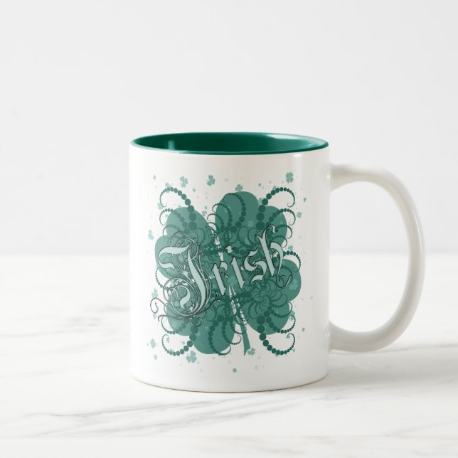 Irish Shamrock Two-Tone Coffee Mug (Right)