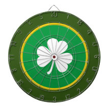 Irish Shamrock | White Green & Gold