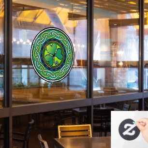 Irish shamrock window cling