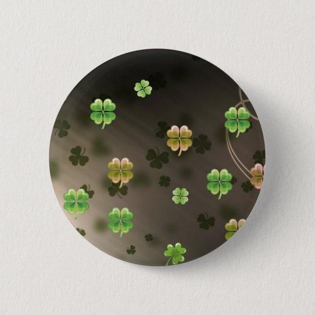 Irish Shamrocks 2 Inch Round Button (Front)