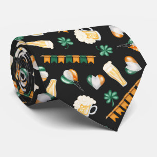 Irish Shamrocks Beer St. Patrick's Day Tie