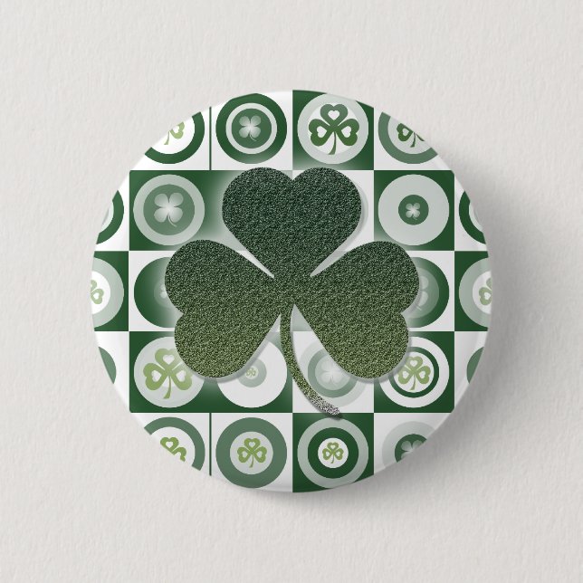 Irish shamrocks buttons & badges (Front)