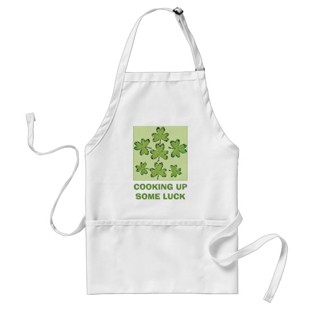IRISH SHAMROCKS  COOKING UP SOME LUCK STANDARD APRON (Front)