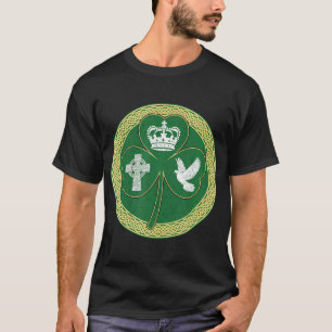 Irish Shamrocks Holy Trinity Celtic Cross St Patri T-Shirt