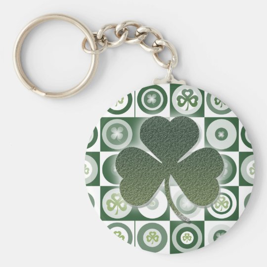 Irish shamrocks keychains & keyrings