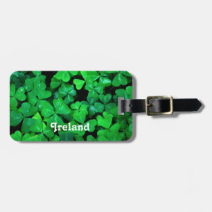 Irish Shamrocks Luggage Tag