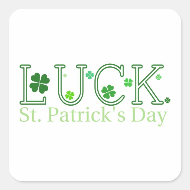 Irish Shamrocks Square Sticker (Front)