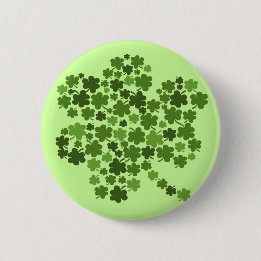 Irish Shamrocks St Paddys Clover 2 Inch Round Button