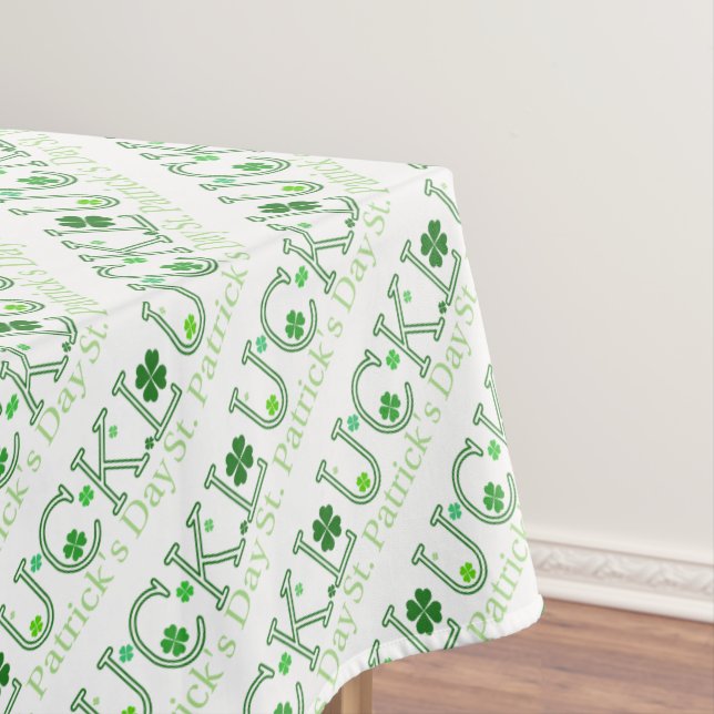 Irish Shamrocks Tablecloth (In Situ)