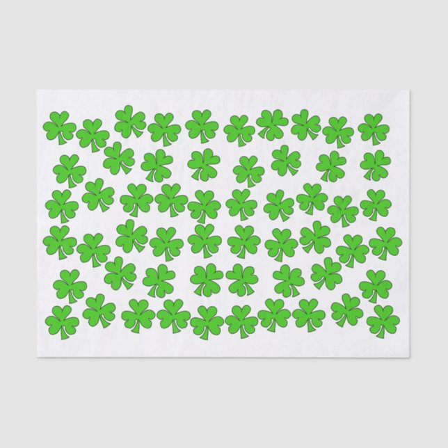 Irish Shamrocks Tissue Paper (Front)