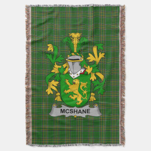Irish Shane or McShane Coat of Arms Family Crest Throw Blanket