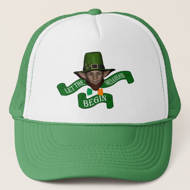 Irish shenanigans  St Patrick's day Trucker Hat (Front)