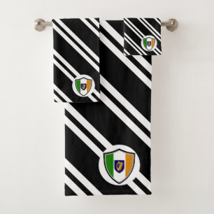 Irish shield flag-coat arms bath towel set