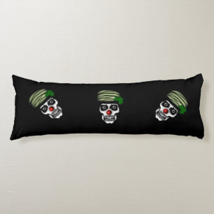 Irish Skeleton Clown Black Body Pillow