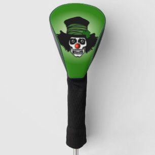 Irish Skeleton Clown Green Golf Head Cover