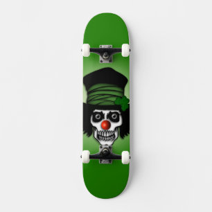 Irish Skeleton Clown Green Skateboard