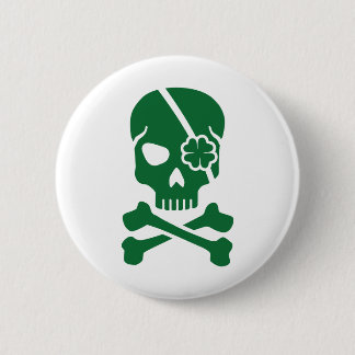 Irish skull 2 inch round button