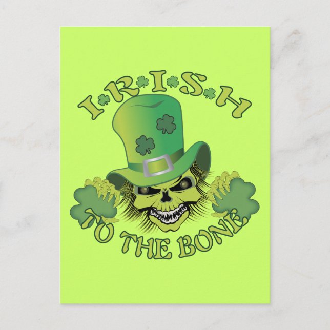 Irish Skull Postcard (Front)