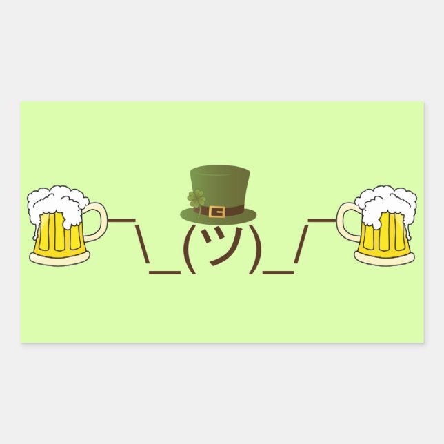 Irish Smugshrug Holding Beer Sticker (Front)