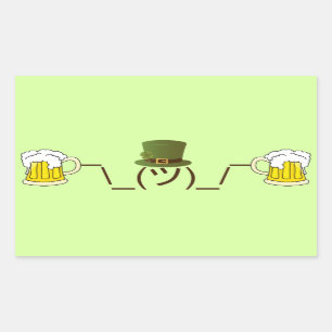 Irish Smugshrug Holding Beer Sticker