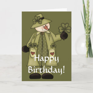 Irish Snowman d3 Bonne carte d'anniversaire de mar