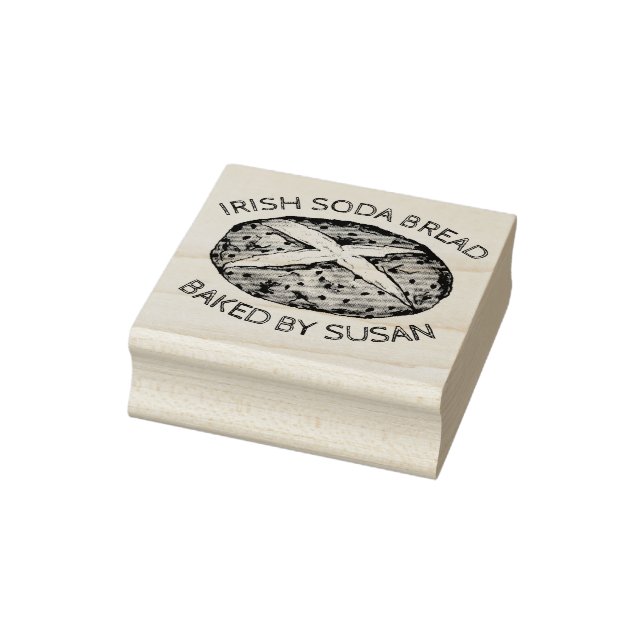 Irish Soda Bread Loaf Baked By Personalized Baking Rubber Stamp (Stamp)