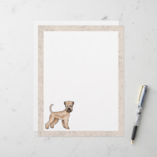 Irish Soft-Coated Wheaten Terrier Cute Cartoon Dog Letterhead