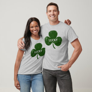 Irish St. Patrick's Day Grunge Clover T-Shirt