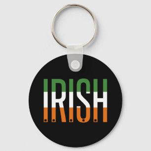 Irish St Patrick's Day Ireland Flag Shamrock Lucky Keychain