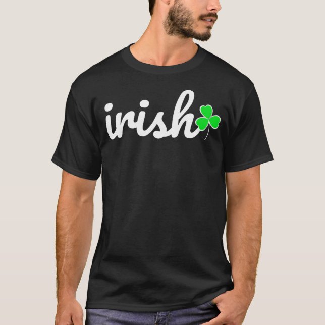 Irish St.. Patrick's Day Lucky Shamrock T-Shirt (Front)