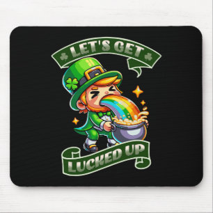 Irish St Patricks Day Women Shamrock Let´s Get Luc Mouse Pad