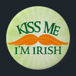 Irish-Stache 4 Inch Round Button<br><div class="desc">The ginger-stache is super HOT! This funny button is perfect for St. Patrick's Day festivities!!</div>