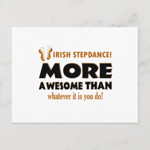Irish Step Dance dancing designs Postcard