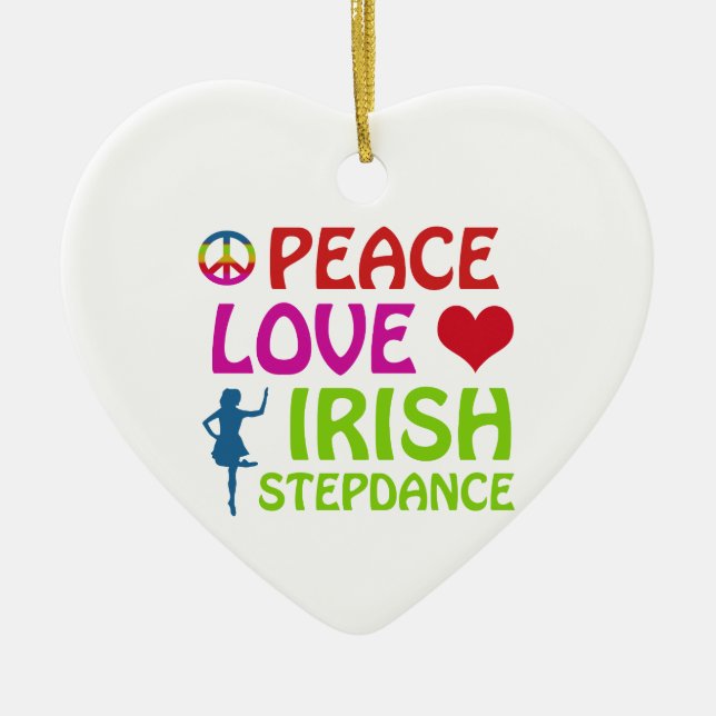 irish Step dance designs Ceramic Ornament (Front)