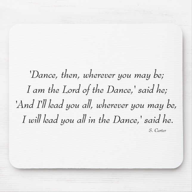 Irish Step Dance - Lord of the Dance Chorus Mouse Pad (Front)