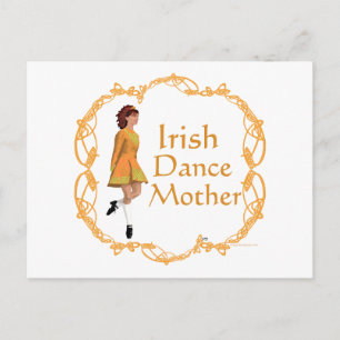 Irish Step Dance Mother - Gold Postcard