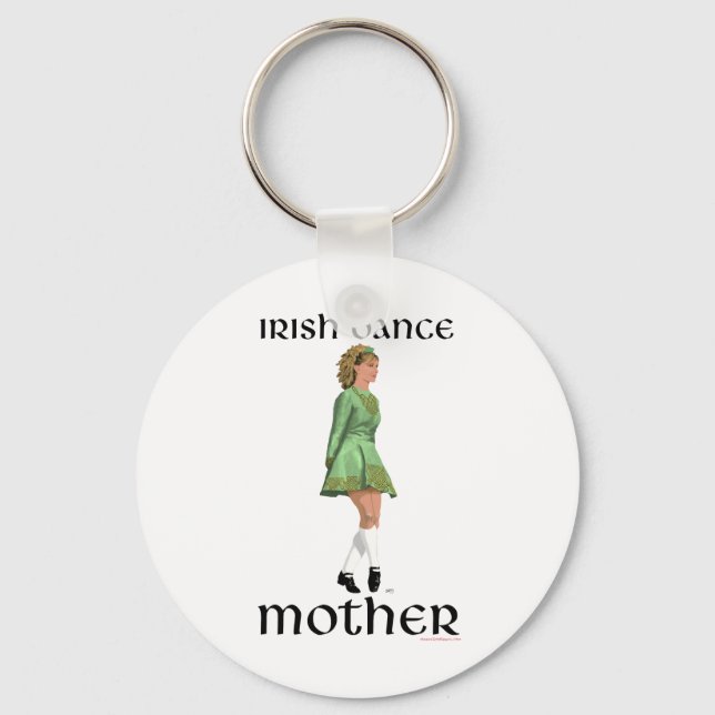 Irish Step Dance Mother - Green Keychain (Front)