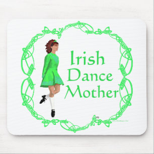 Irish Step Dance Mother - Green Mouse Pad