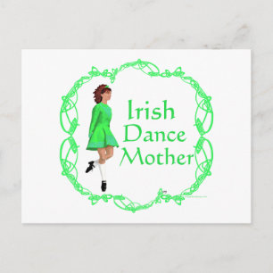 Irish Step Dance Mother - Green Postcard