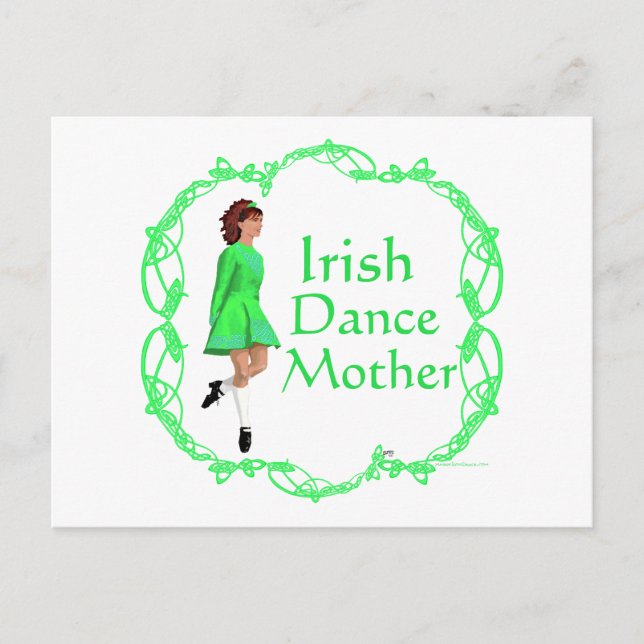 Irish Step Dance Mother - Green Postcard (Front)