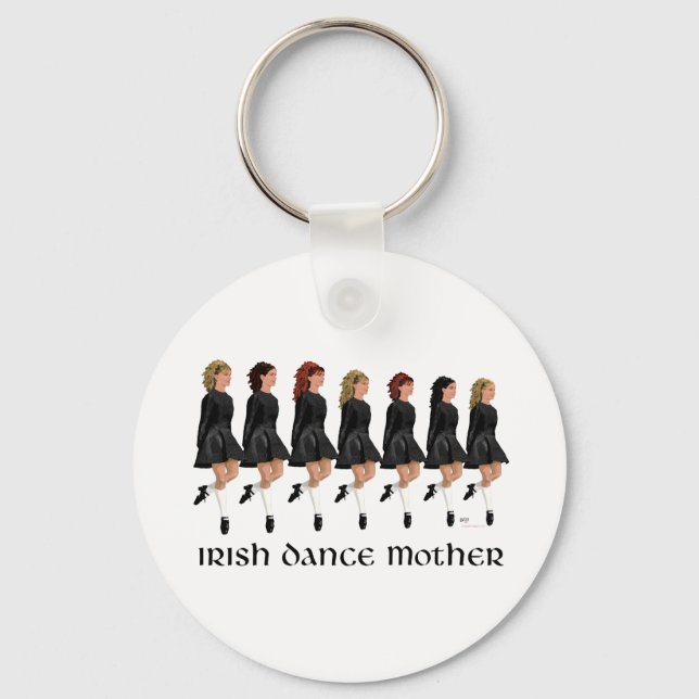 Irish Step Dance Mother - Line of Dancers Keychain (Front)
