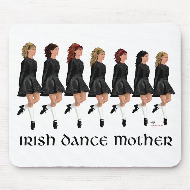 Irish Step Dance Mother - Line of Dancers Mouse Pad (Front)