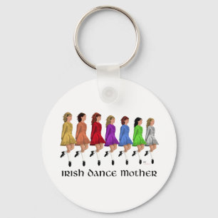 Irish Step Dance Mother - Rainbow Line Keychain