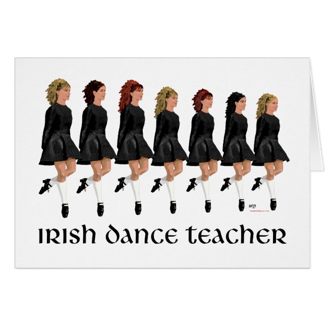 Irish Step Dance Teacher - Black Line (Front Horizontal)